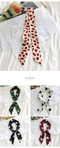 Title 17, Spring and Autumn Ribbon Narrow Strip Silk Scar...