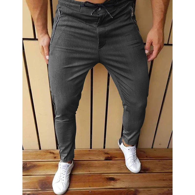 New Men's Zipper Tether Casual Pants — photo 6