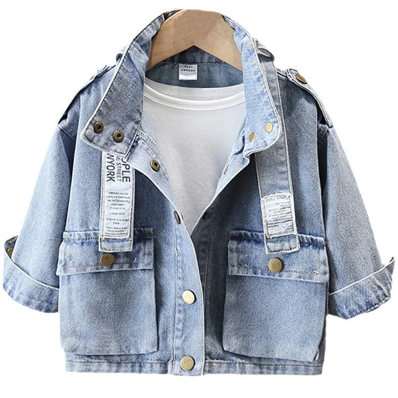 Kinder Denim Jack voor Heren Stoere Spijkerjas voor Jongens Duurzaam en Comfortabel Ideaal voor Casual Gebruik Perfect voor Verschillende Outfits en Seizoenen. — foto 5