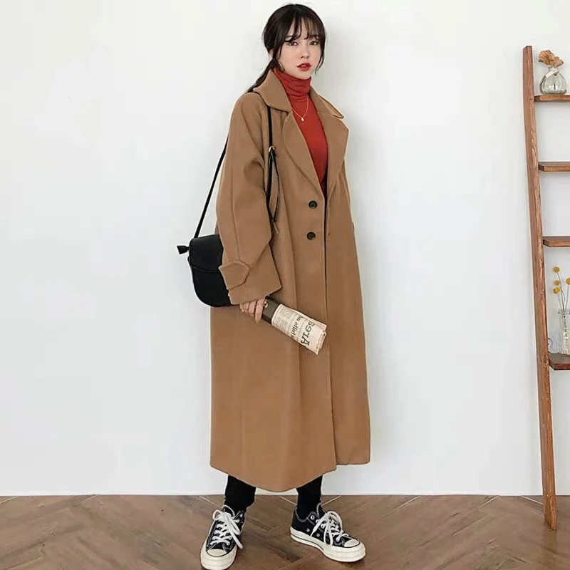 Cashmere mid-length and small size woolen cloth coat, offering all-match temperament and a sophisticated look for any oc — photo 2