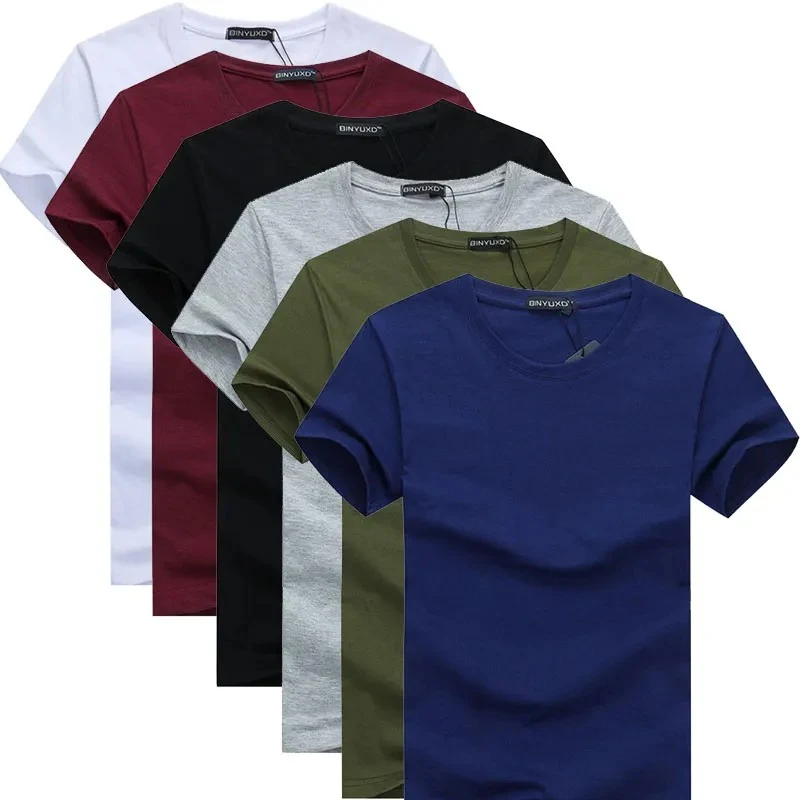 Men's Plus Size No Pattern Mesh T-shirt Half Sleeve, comfortable and breathable for youth and everyday wear. — photo 16