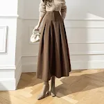 Saia longa feminina cintura alta com balanço, modelo A, ideal para um visual elegante e confortável, perfeita para diversas ocasiões — foto 6