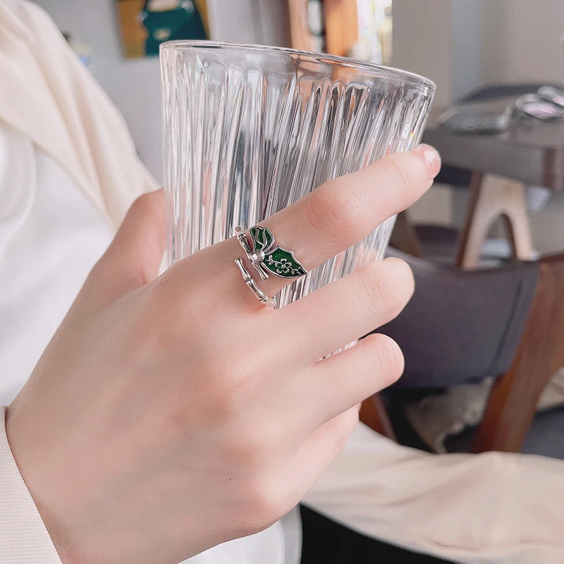 Title 3, Anel de prata esterlina S925 vintage com borbol...