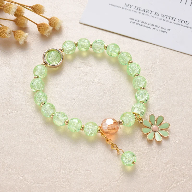 Pulseira feminina de cristal rachado imitação de jade, acessório de moda elegante e perfeito para uso diário, realçando seu estilo. — foto 3