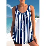 Women's Plus Size Skirted Bikini Printed Swimsuit, a flattering and comfortable choice for beach or pool days, enjoy the — photo 1