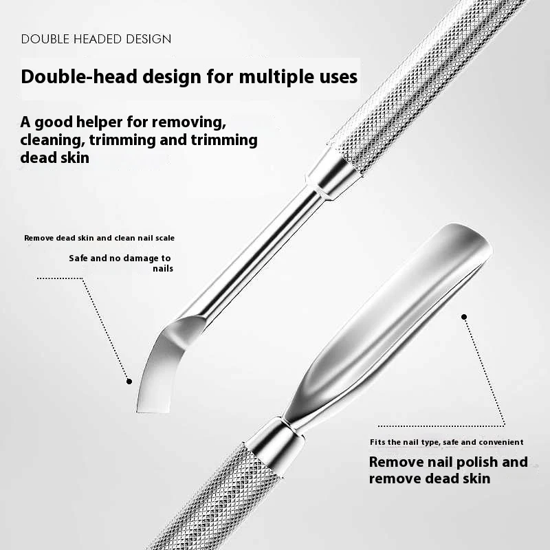 Cuticle Nipper Manicure Steel Push Nail Beauty Tool Set. Professional quality nail care tools for easy cuticle trimming — photo 4