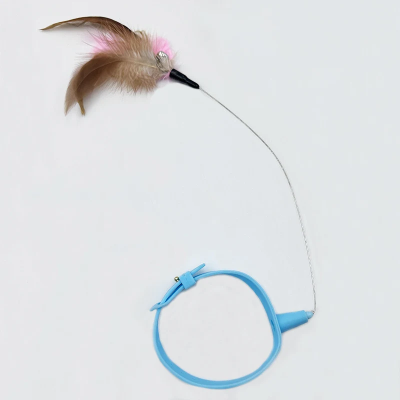 Collar Cat Self-happiness Relief Toy Feather Bell Set Comfort and Fun For Happy Cats Reduce Stress Enhance Wellbeing Saf — photo 2