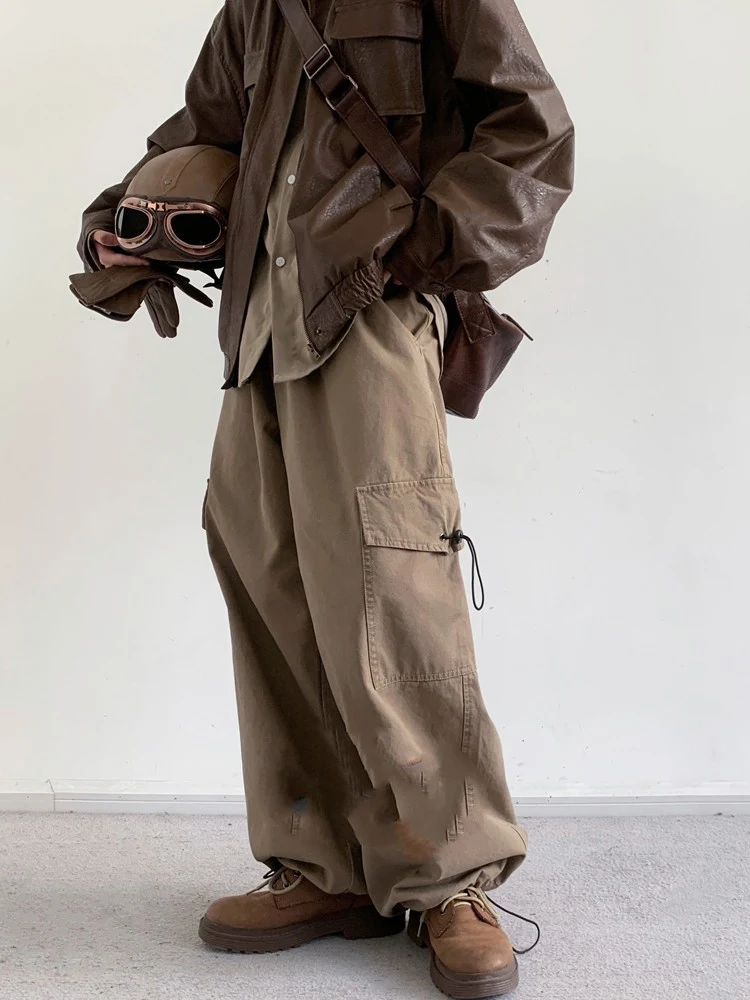 Title 5, Vintage Wide Leg Basic Workwear Pants. Comforta...