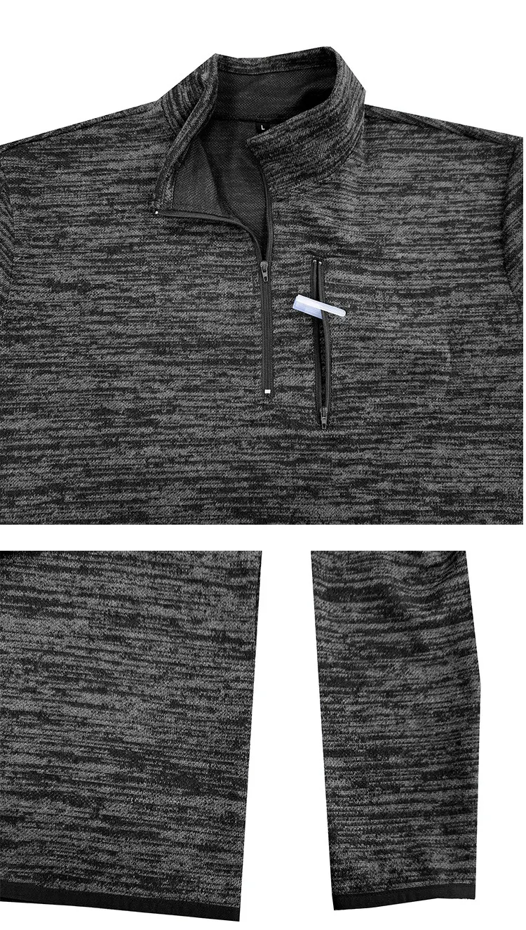 Moletom masculino com meio zíper e mangas compridas, ideal para conforto e estilo. Perfeito para uso casual ou atividades esportivas. — foto 4