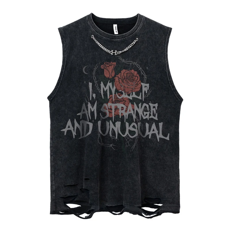 Camiseta colete casal desgastada retrô. Visual lavado e envelhecido. Ideal para um look vintage e casual para você e seu amor. — foto 1