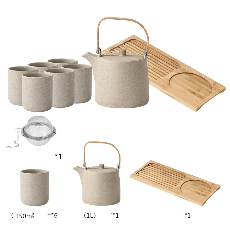 Title 1, Japanese Retro Large Capacity Ceramic Tea Set. ...
