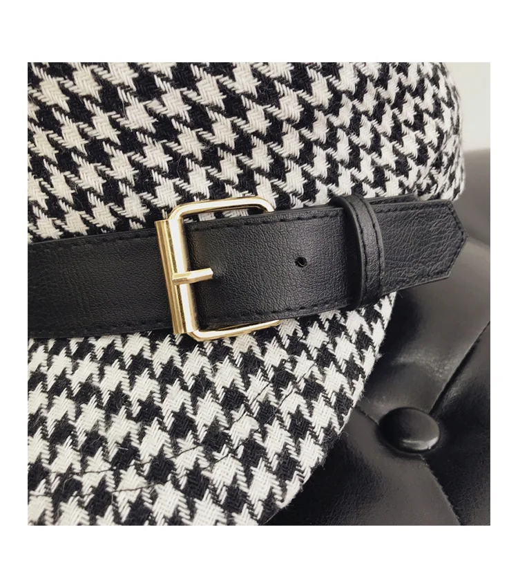 Title 4, Houndstooth Belt Buckle Navy Flat Military Hat ...