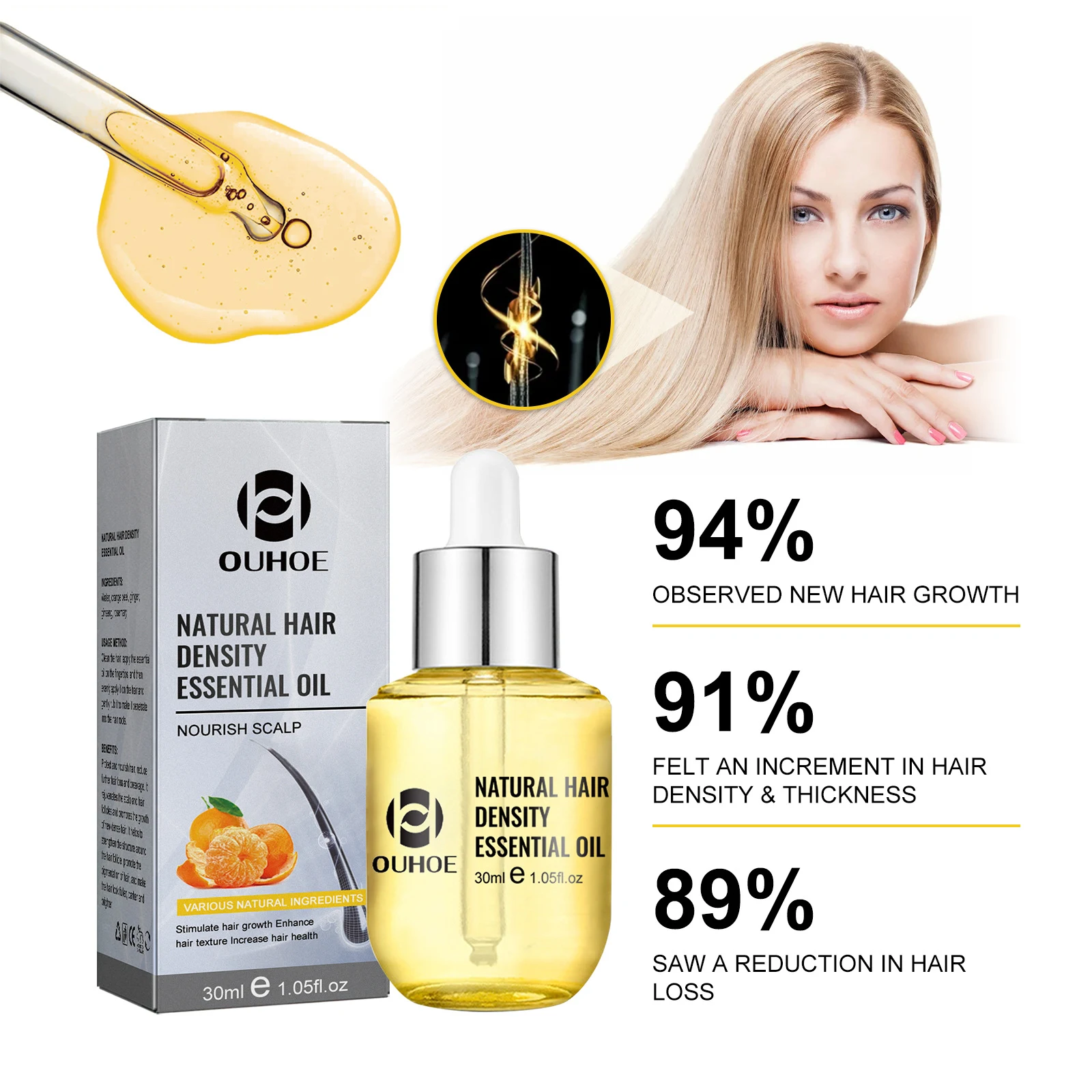 Title 3, Aceite Esencial para el Cuidado del Cabello Hid...