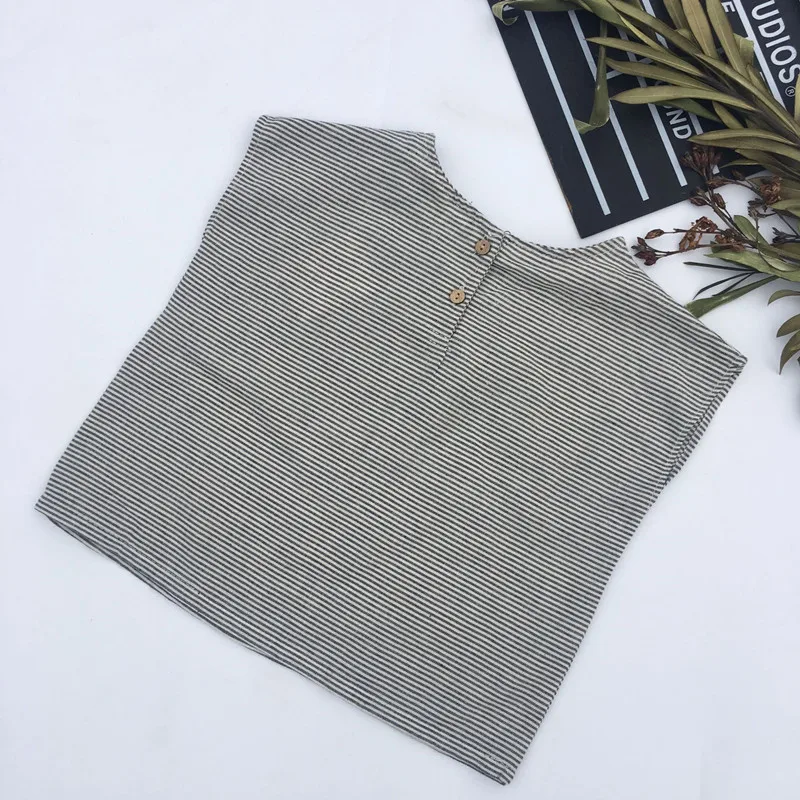 Title 4, Camiseta listrada de verão para meninos e menin...
