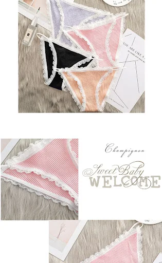 Title 14, Calcinhas Lace Temptation sensuais de cintura b...