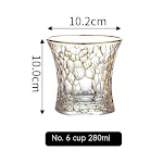 European Golden Rim Glass Drawing Golden Line – Enhance your drinks with this elegant glass, featuring a golden rim and — photo 16