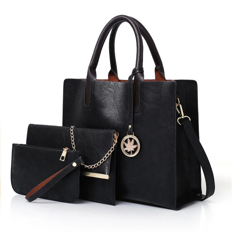 Women's Fashion Solid Color Multi-piece Shoulder Bag Stylish and Practical Set Perfect for Everyday Use Comfortable and — photo 2