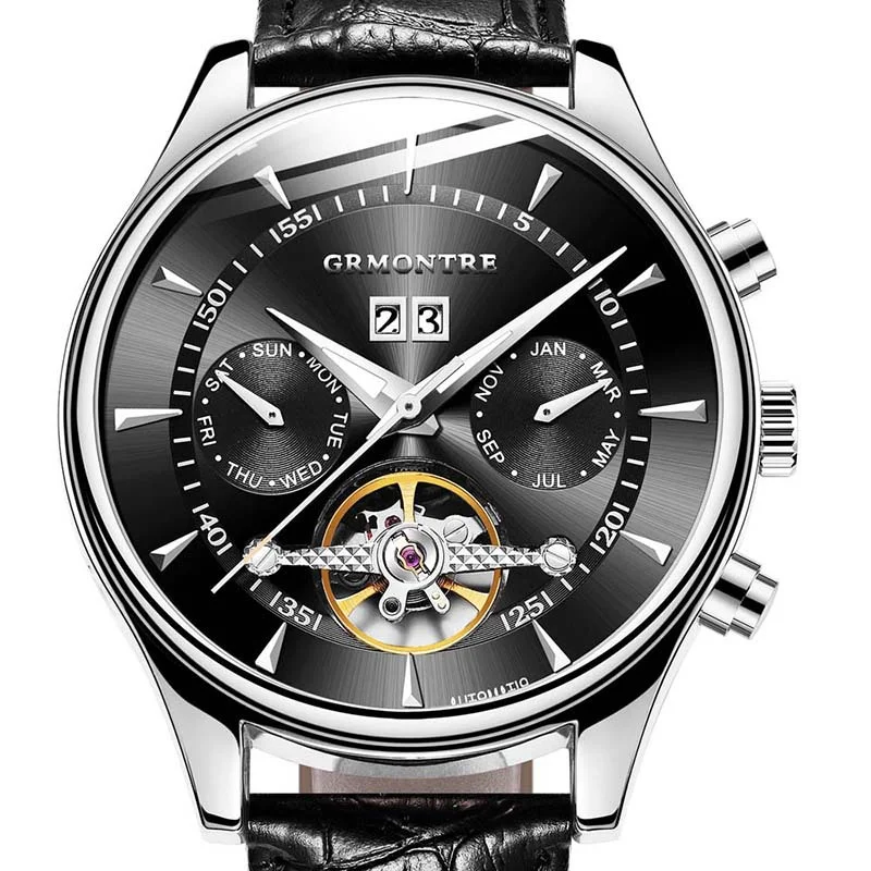 Title 10, Relógio mecânico automático GRMONTRE masculino,...