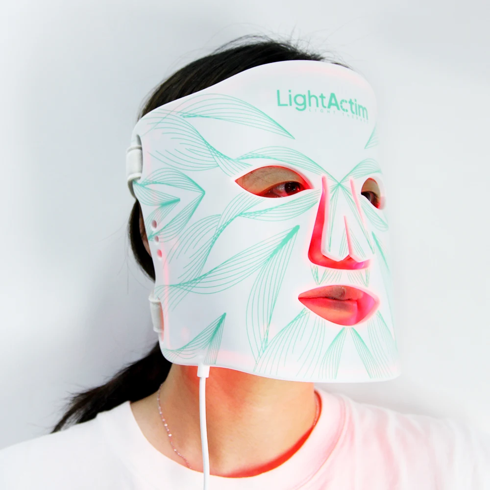 Máscara Facial de Silicone LED para Terapia de Luz Antirrugas e Anti-acne Rejuvenesce a Pele Tratamento Facial Doméstico — foto 3