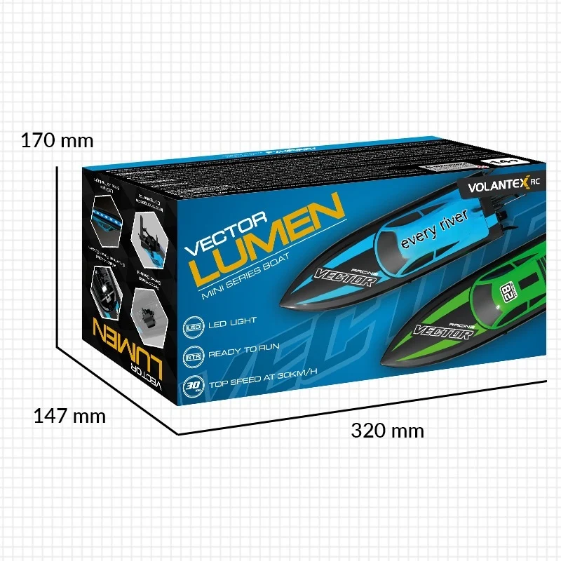 Title 7, Barco de controle remoto com luz LED, brinquedo...