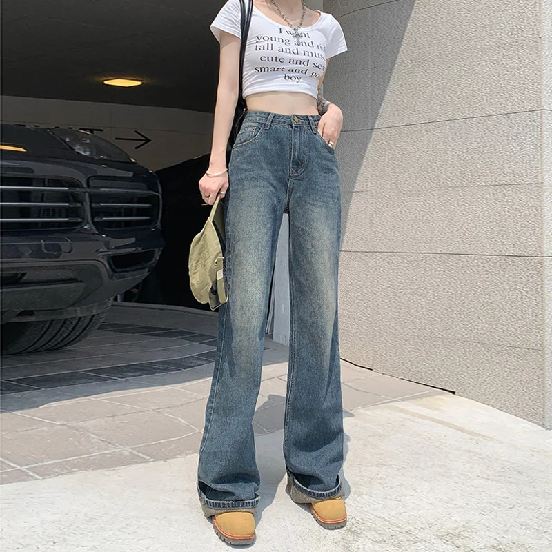 Title 1, Womens Summer Loose Straight Flared Jeans offe...