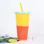 Color Changing Hot and Cold Cup with Straw, Homogeneous Design, Enjoy Your Drinks with This Fun, Temperature-Activated C — photo 3