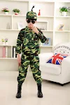 Fantasia infantil de camuflagem para treinamento militar, uniforme de performance e dança. Roupa de treinamento para crianças. — foto 5