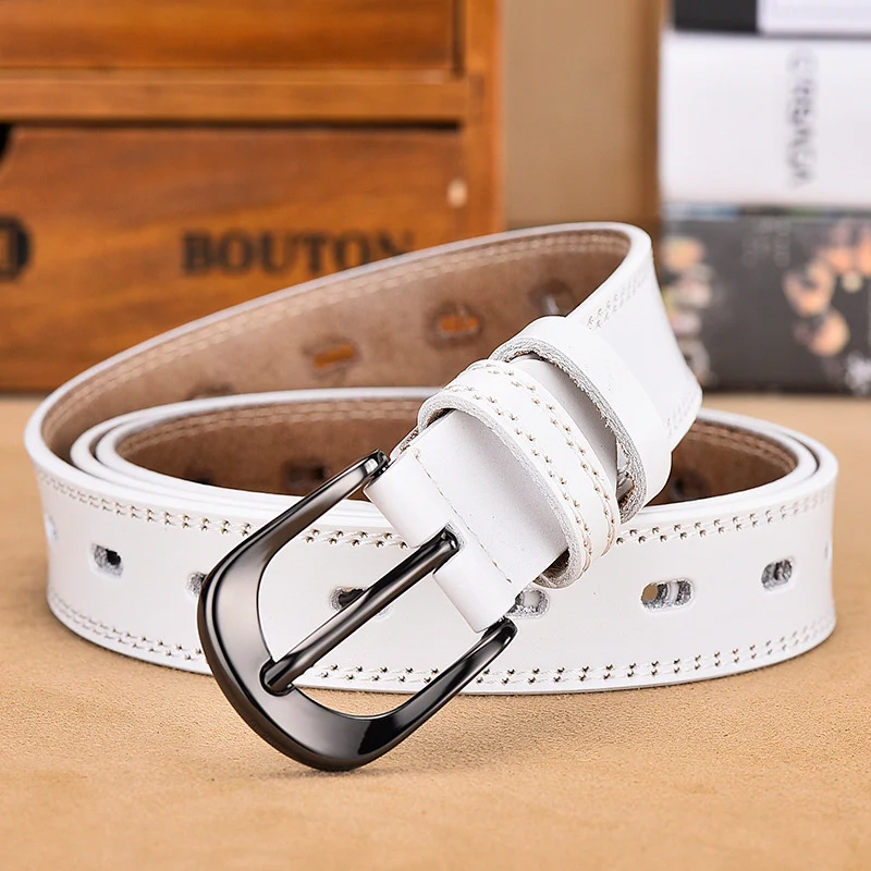 Title 1, Womens All-match Black Belt with Simple Pin Bu...