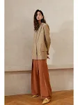 Retro Street Shots Thin High Waist Drape Wide-Leg Pants. Comfortable and stylish, perfect for a modern and relaxed every — photo 1