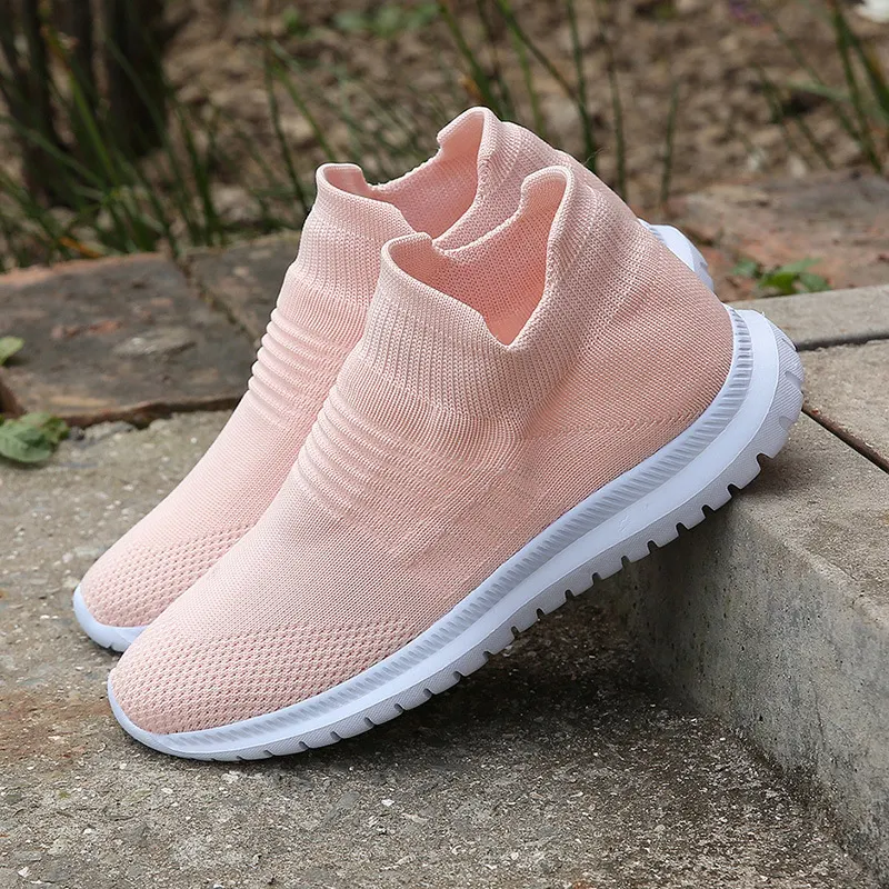 Title 3, Flying Knit Elastic Socks Shoes Casual Sports S...