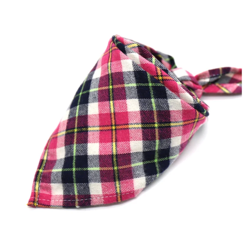 Title 13, 30/50pcs Dog Bandanas 100% Cotton Plaid Collar ...