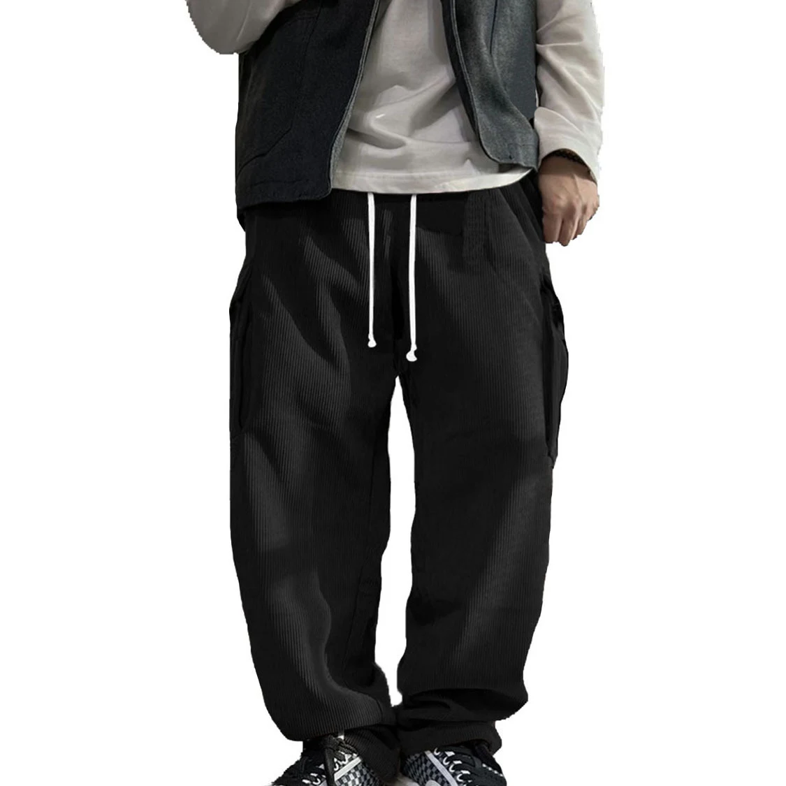 Title 22, Mens Corduroy Multi-pocket Cargo Pants. Durabl...