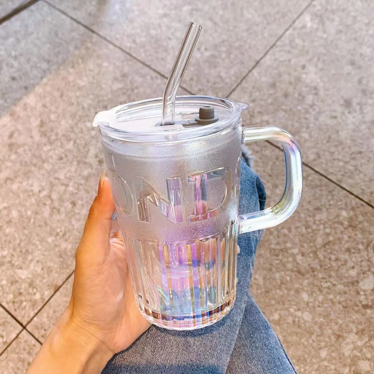 Stylish Glass Water Cup, Large Capacity for Hydration with a Fashionable Design, Perfect for Everyday Use and Staying Hy — photo 6