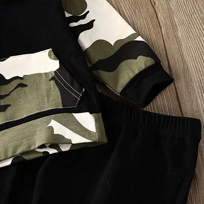 Title 4, Boys camouflage two-piece suit designed for ou...