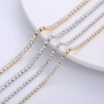 Colar de tênis de diamante branco em aço inoxidável — foto 7