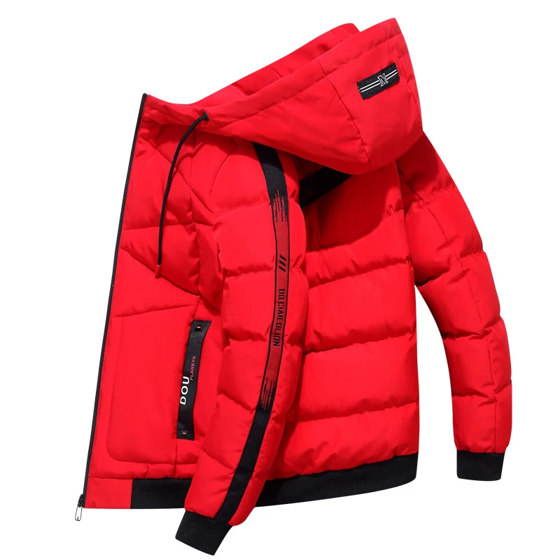 Jaqueta masculina casual urbana espessada com forro de algodão, casaco ideal para o inverno, confortável e estiloso, perfeito para o dia a dia. — foto 10