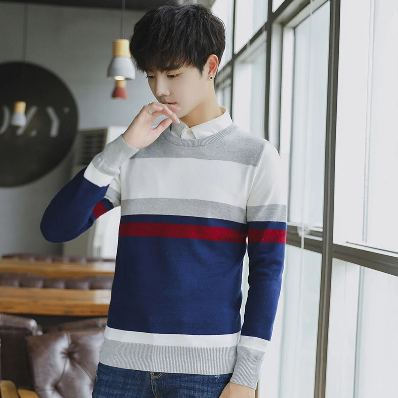 Men's Casual Round Neck Pullover Sweater, a versatile base coat for everyday wear. Comfortable and stylish, perfect for — photo 3