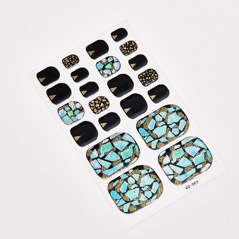 Title 5, Waterproof foot nail stickers featuring 22 smal...