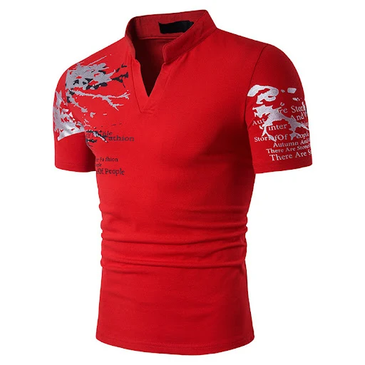 Title 5, Mens European And American Style Printed Short...