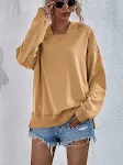 Moletom com capuz feminino esportivo casual cor doce manga comprida tops roupas — foto 4
