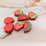 Contas de Madeira Frutas Acessórios para Pulseira DIY Infantil Material Decoração de Joias Enfeites Infantis — foto 4
