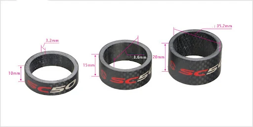 Title 5, Full Carbon Front Fork Washer for bikes, improv...