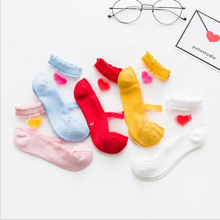 Title 7, Summer Cartoon Thin Childrens Mesh Socks Breat...