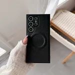Plain Leather Magnetic Black