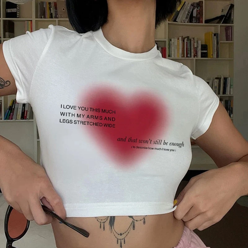 Title 3, New Summer Womens Clothes DIY Printing Love He...