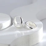 Brincos de pressão femininos franceses retrô simples, charme clássico. Acessório de moda versátil e fácil de usar, ideal para um visual elegante e sem furos. — foto 8