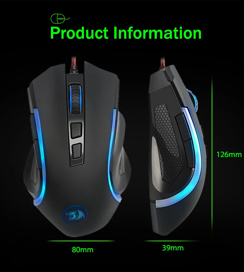 Title 10, Mouse Gamer Redragon M607 com fio, preciso e co...