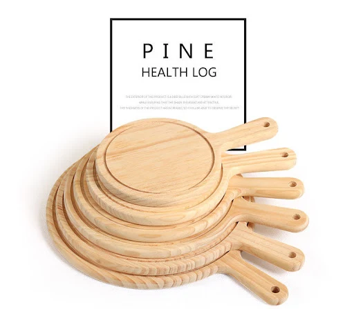 Title 1, Round wooden pizza tray 7.8" 9" 10" Serve and s...