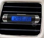 Car Air Outlet Clip-on LCD Electronic Watch with Interior Temperature Display, Digital Clock Combination, Easy to Read a — photo 2