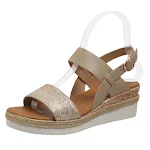 Women's Spring and Summer Wedge Sandals with round toe and wide strap. Comfortable and stylish footwear for warm weather — photo 4